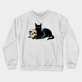 Skull and cat Crewneck Sweatshirt